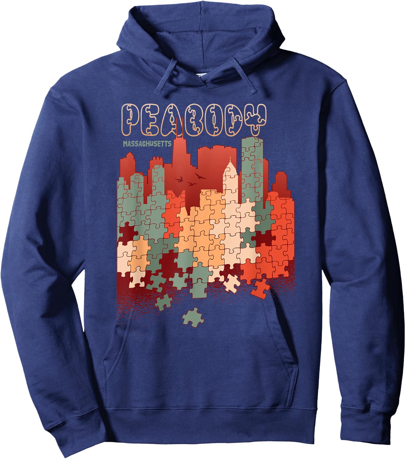 Peabody In Massachusetts Travel Souvenir Hoodie - Hoodie | Navy
