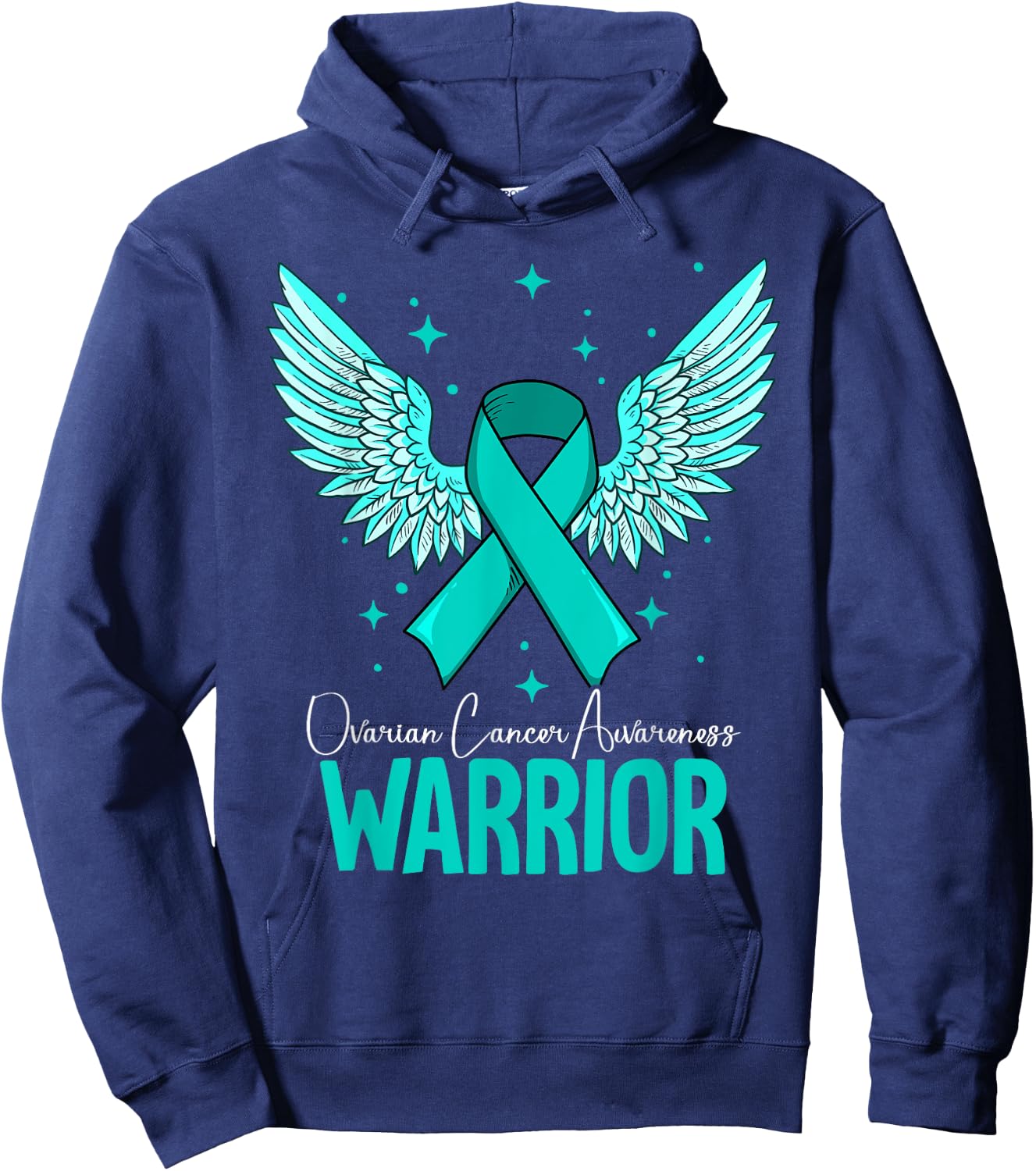 Warrior Ovarian Cancer Awareness Hoodie - Hoodie | Navy