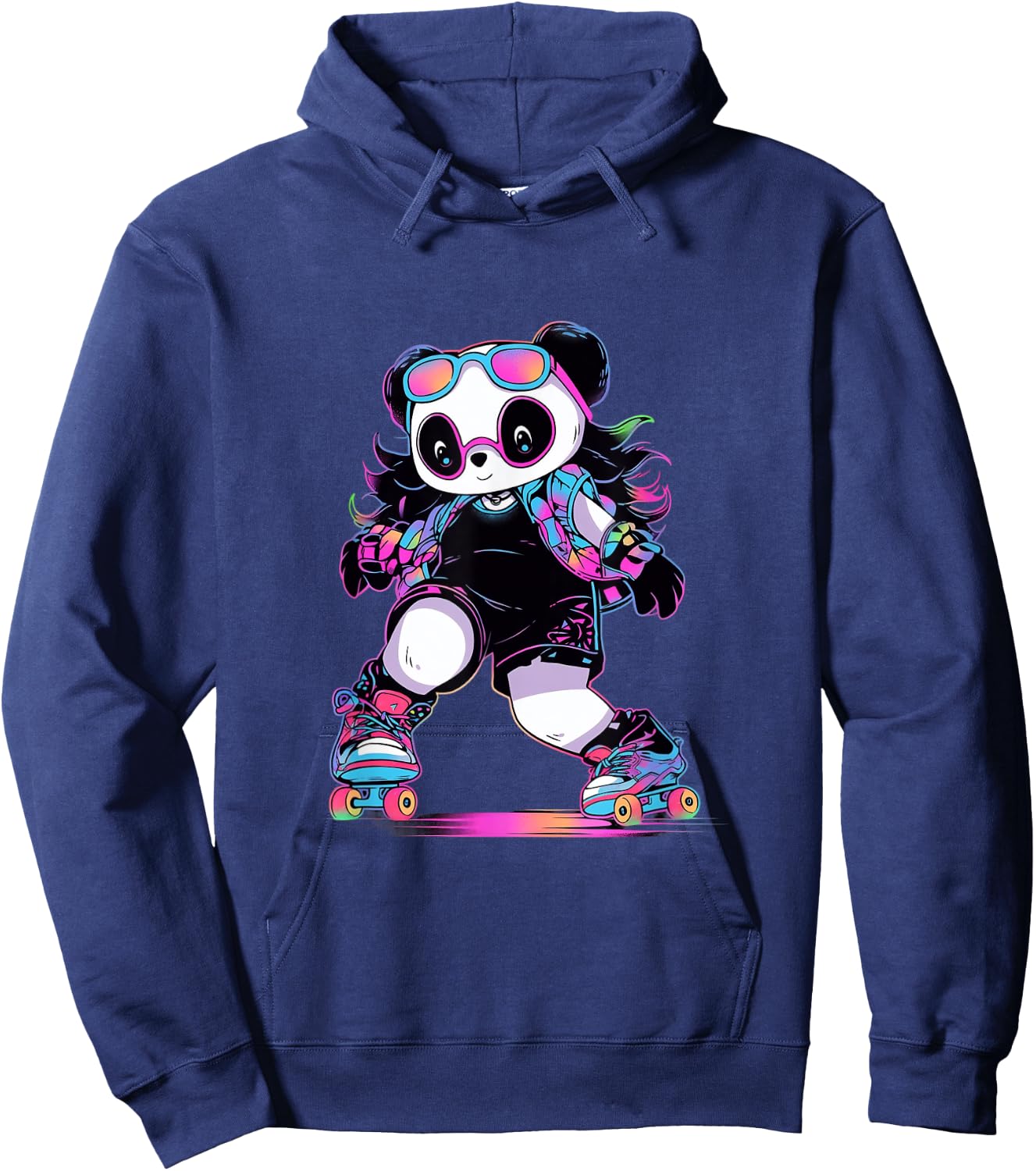 Roller Skates Funny Panda Skate Roller Skates Hoodie - Hoodie | Navy