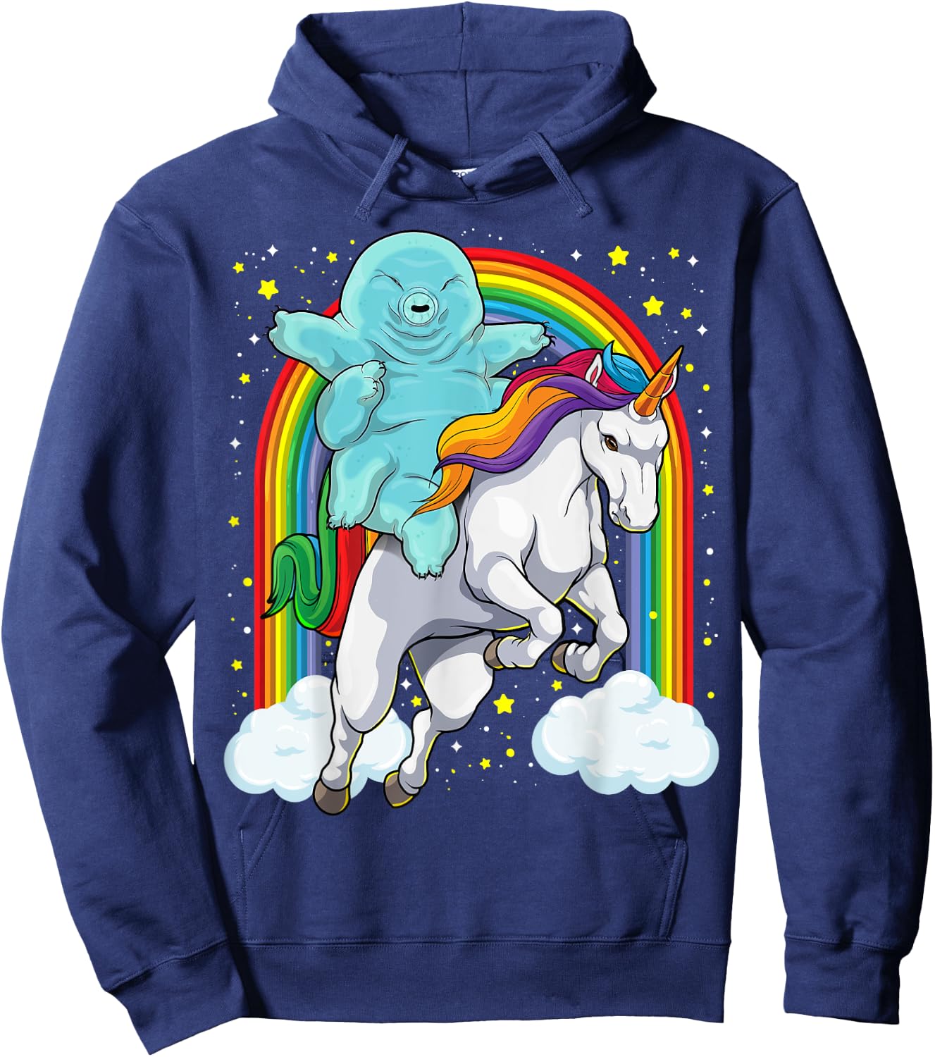 Tardigrade Riding Unicorn Funny Magical Tardigrade Unicorn Hoodie - Hoodie | Navy
