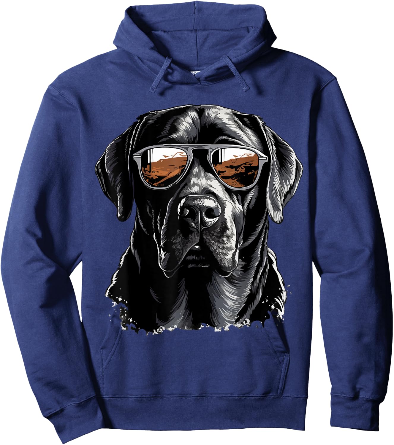 Labrador Retriever Lab Dog Breed Pet with Sunglasses Women Kids Hoodie - Hoodie | Navy