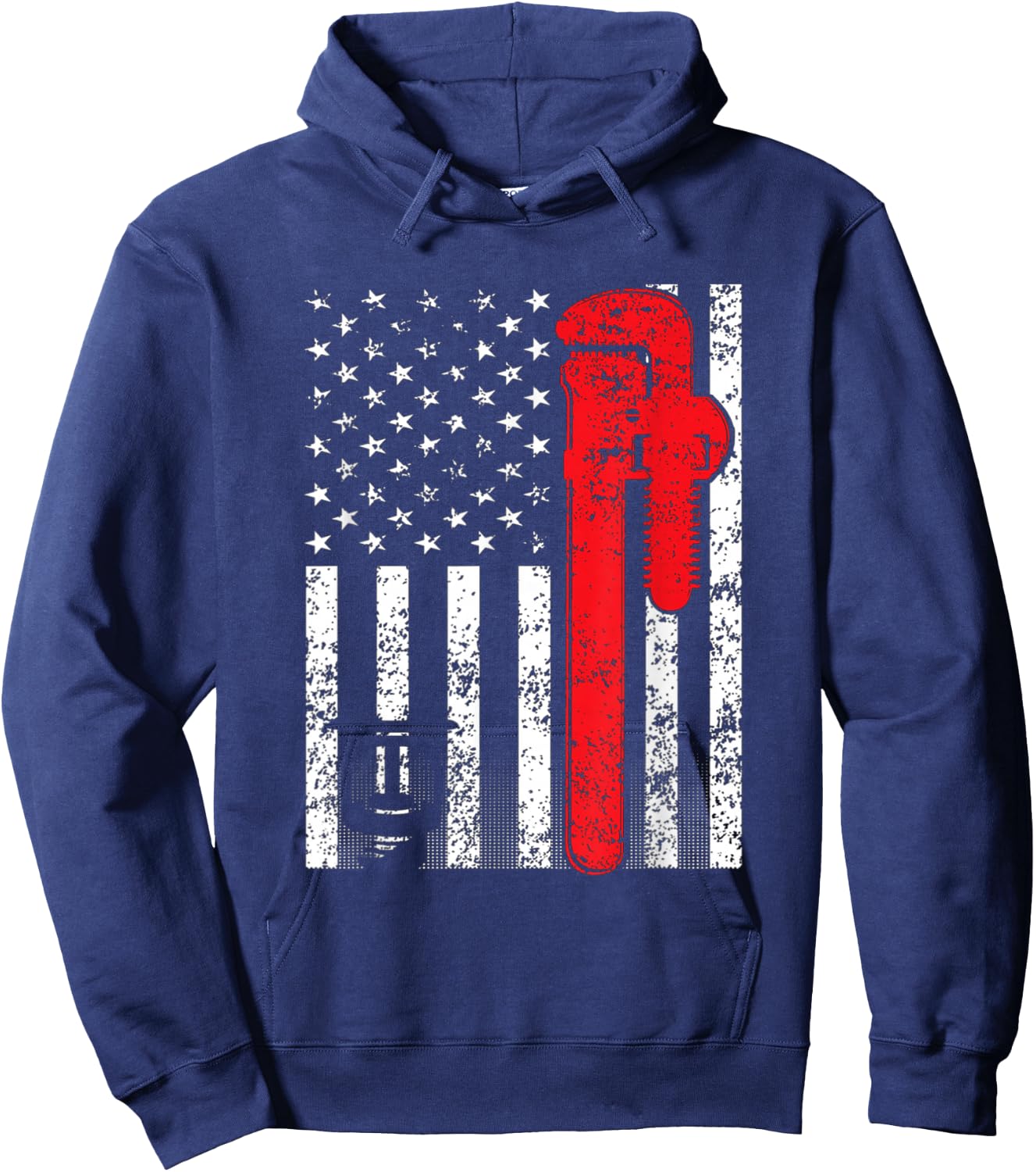 American Sprinkler Fitter -Adults Black Cotton Polyester Modern Lightweight Classic Fit Short Sleeve Hoodie - Hoodie | Navy