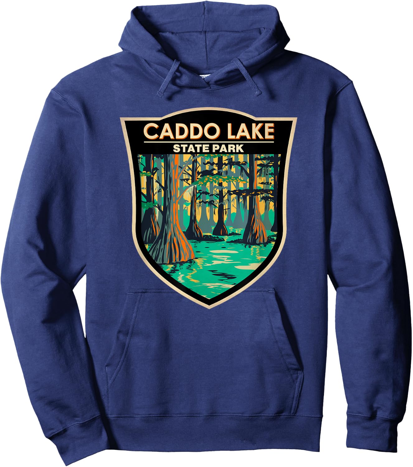 Caddo Lake State Park Texas Badge Vintage Hoodie - Hoodie | Navy