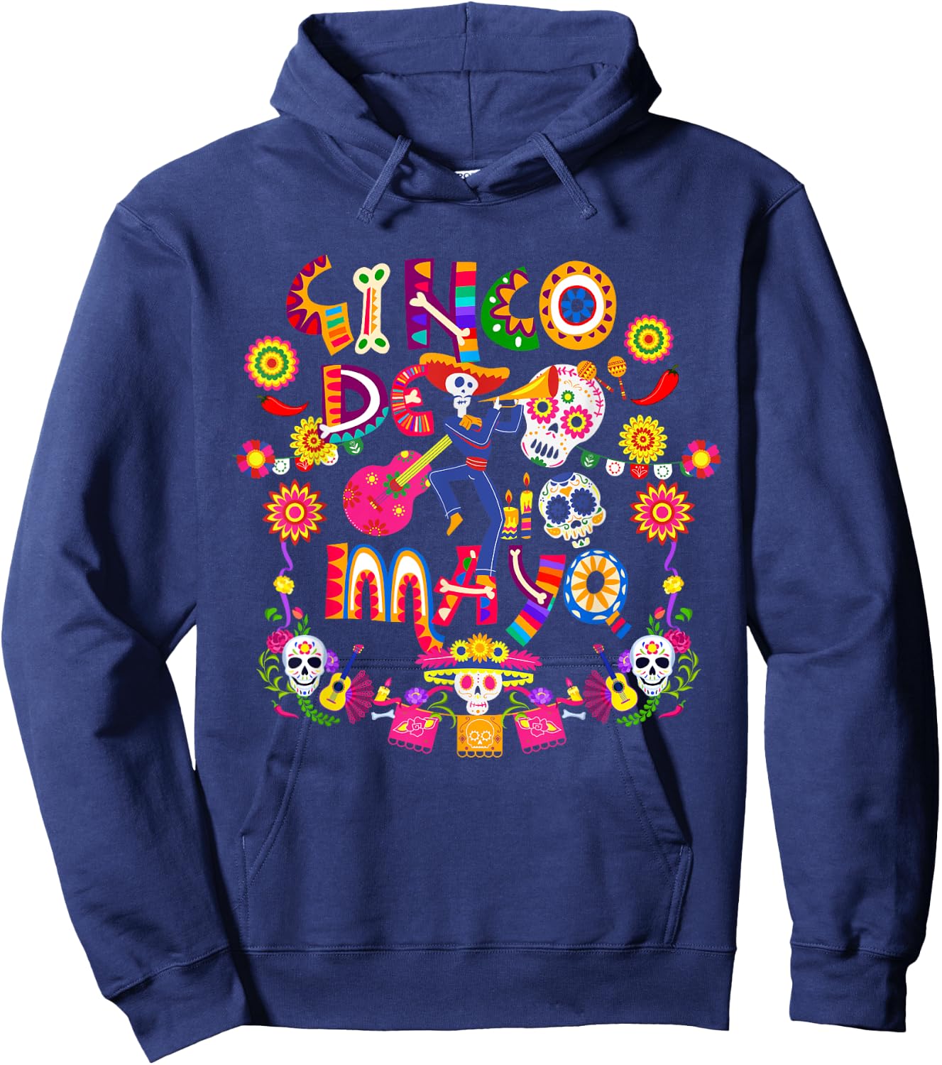 Cinco De Mayo Fiesta Surprise Camisa 5 De Mayo Viva Mexico Hoodie - Hoodie | Navy