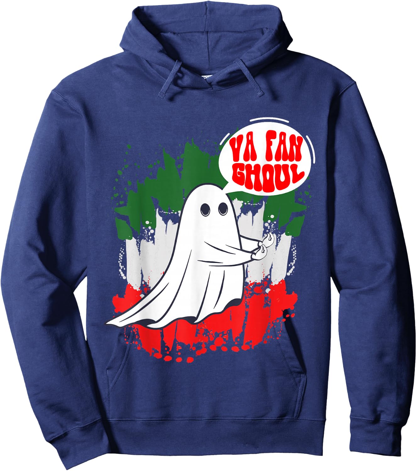 Va Fan Ghoul Women Italian Funny Halloween Ghost Hoodie - Hoodie | Navy