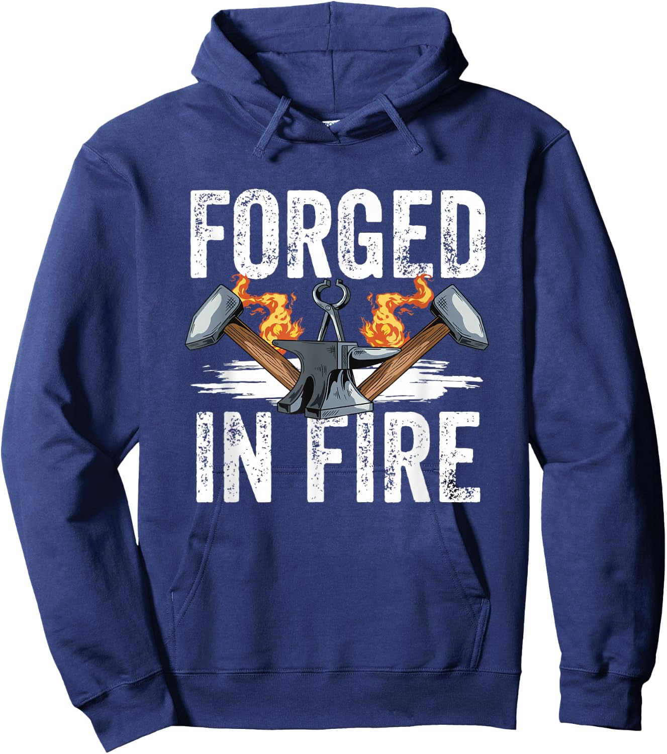 Forged in Fire Blacksmith Forging Hammer Blacksmithing Forge Hoodie - Hoodie | Navy