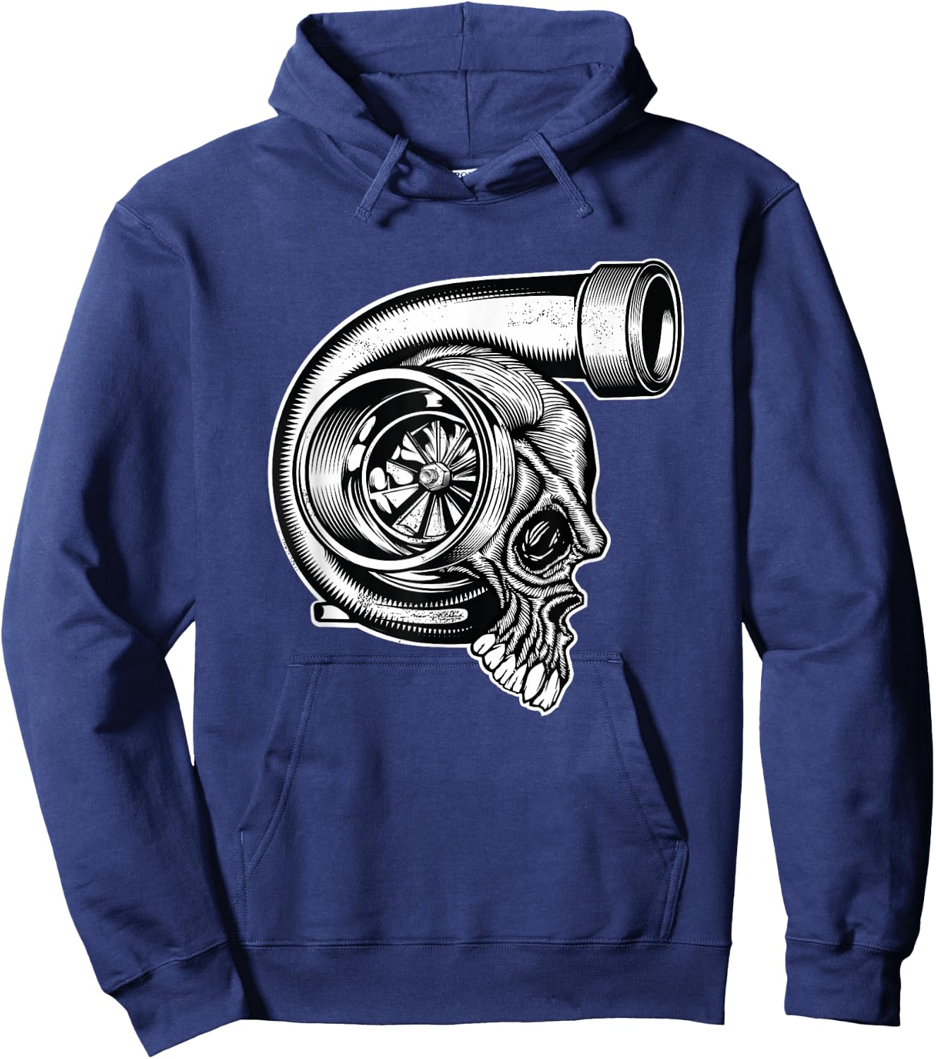 Turbocharger Skull Turbo Fast Race Car Boost Mechanic Tuning Hoodie - Hoodie | Navy