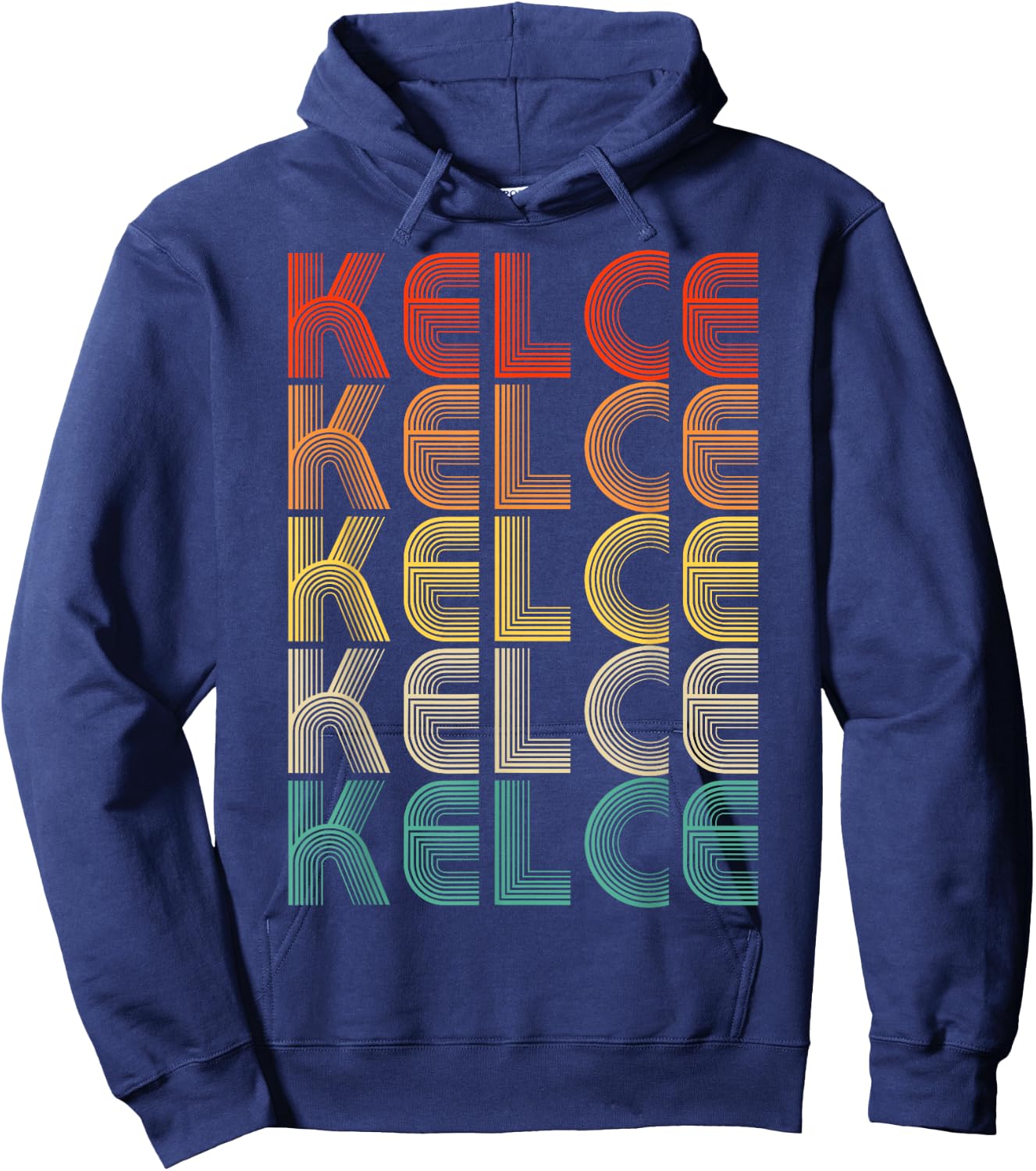 Kelce Name Personalized Vintage Retro Gifts Men Women Kids Hoodie - Hoodie | Navy