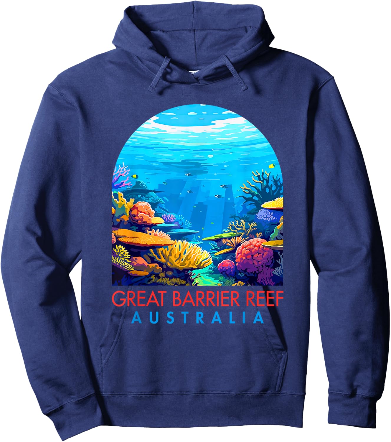 Nature Exploring Travel Great Barrier Reef National Park Hoodie - Hoodie | Navy