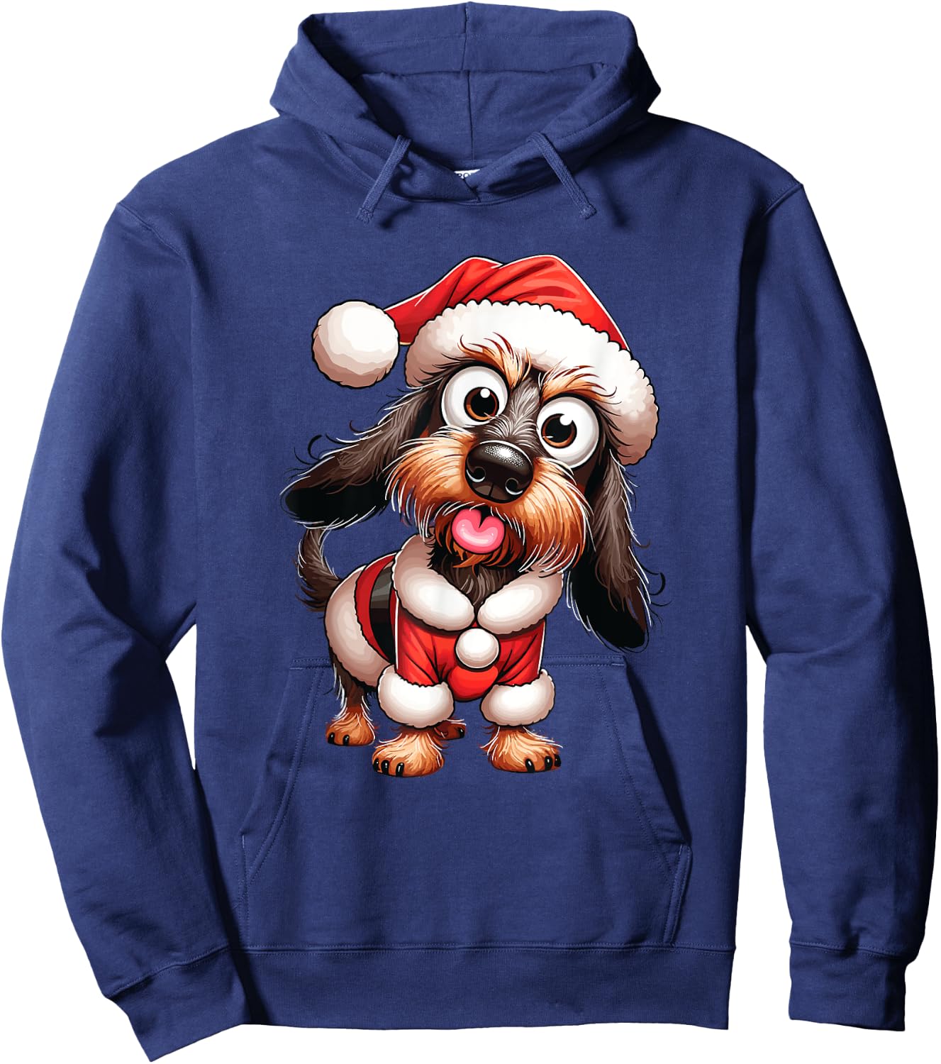 Wire-Haired Dachshund Christmas Xmas Hoodie - Hoodie | Navy