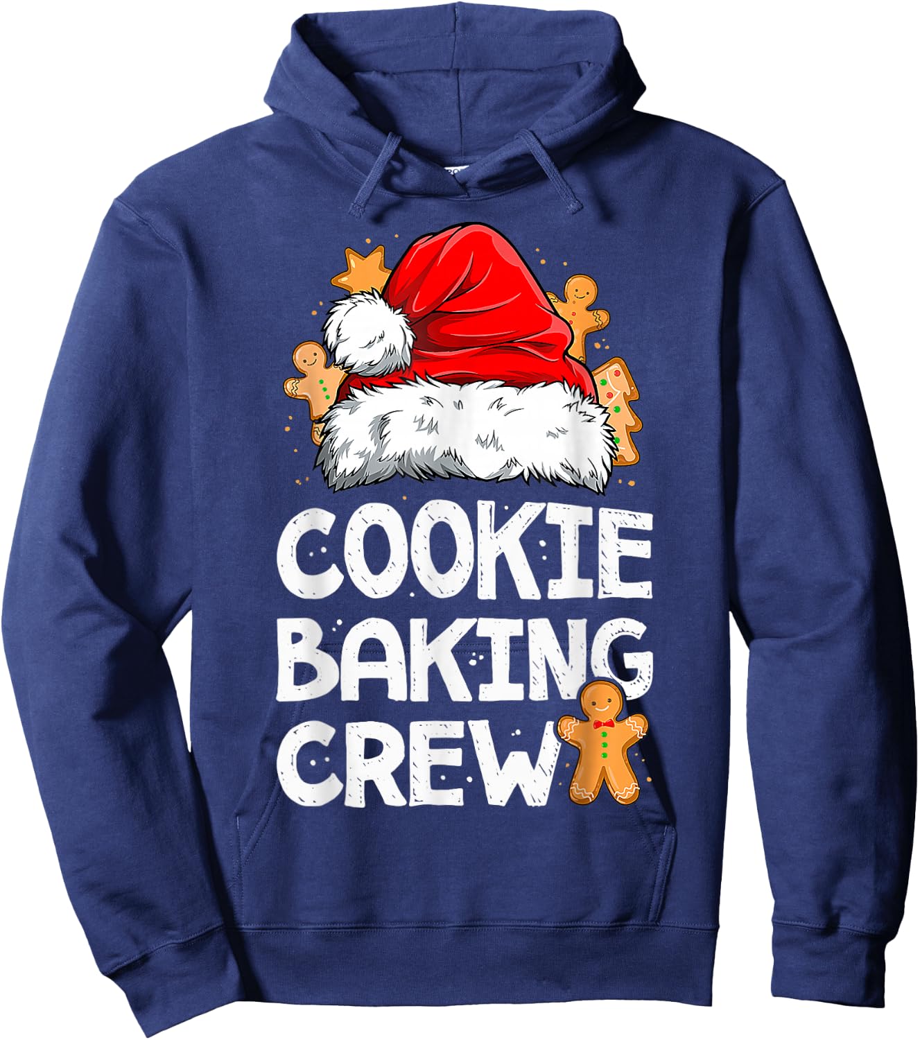 Cookie Baking Crew Funny Christmas Lights Santa Baker Cookie Hoodie - Hoodie | Navy