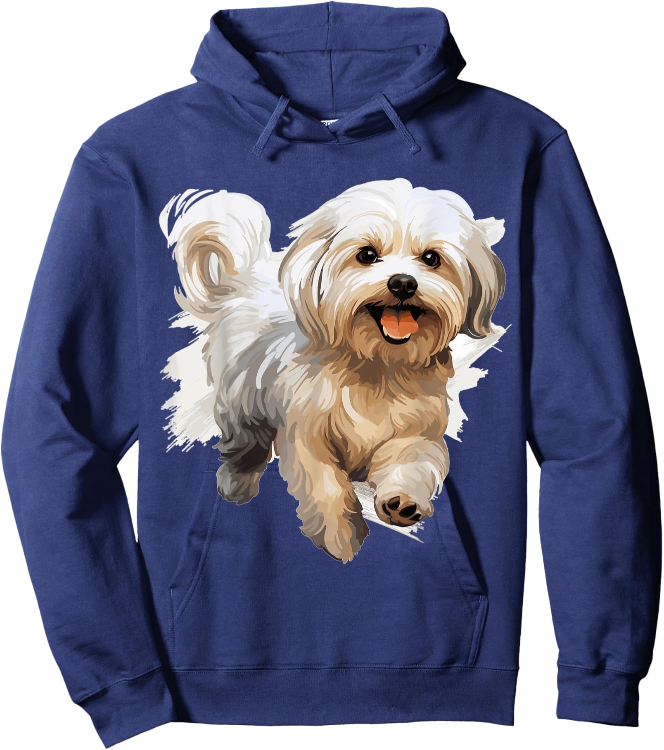 Maltese Dog Breed Pet Cute Graphic Men Women Girls Kids Hoodie - Hoodie | Navy
