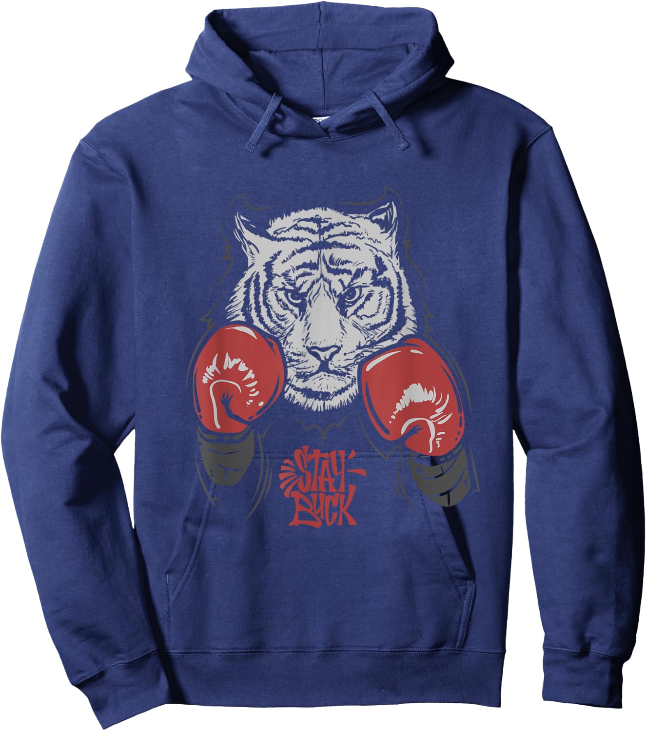 Stay Buck - Tiger Boxer - Boxing Gloves Hoodie - Hoodie | Navy