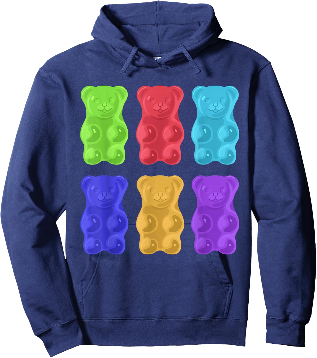 Cool Gummy Bear Art For Girls Kids Toddler Candy Gummies Hoodie - Hoodie | Navy
