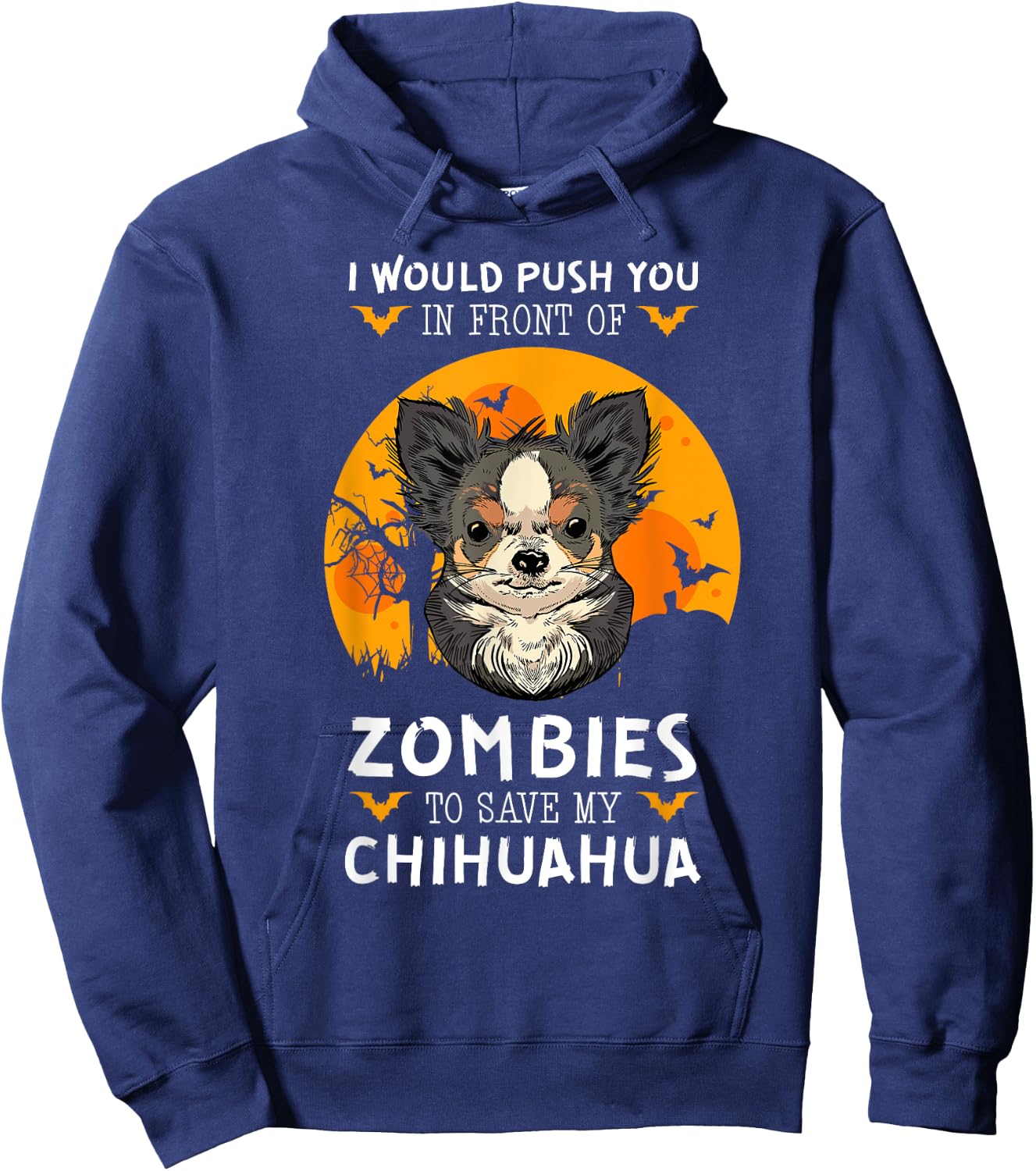 Chihuahua Halloween Zombie Dog Breed Animal Women Hoodie - Hoodie | Navy