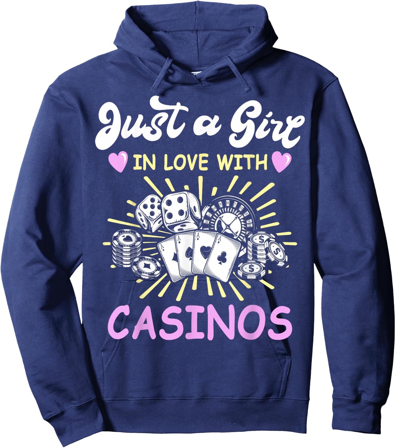 Casino Lover Casino Chips Outfit Slot Machine Hoodie - Hoodie | Navy