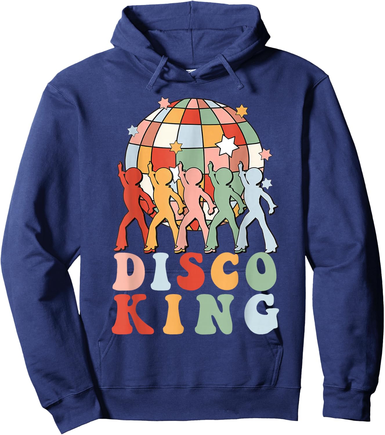 Disco King Funky Vintage 70s 80s For Dance Party Gifts Hoodie - Hoodie | Navy