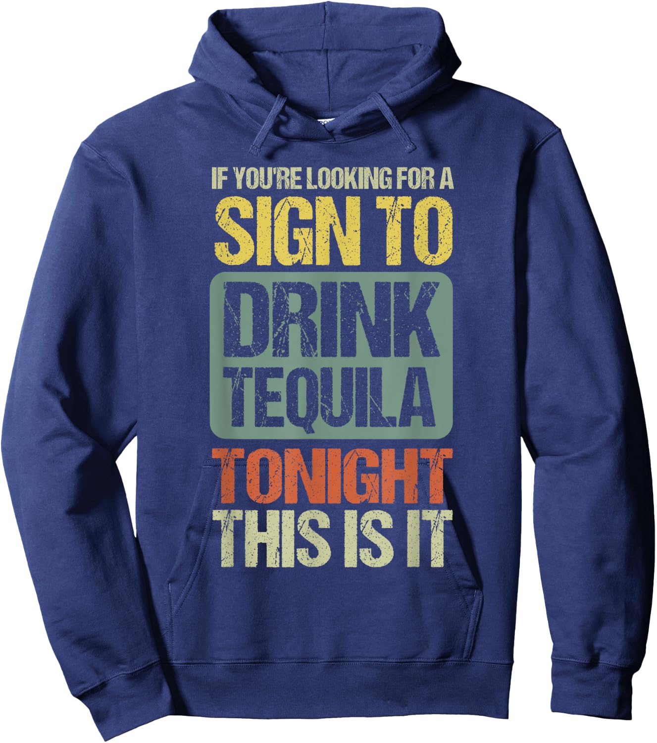 Mis Amigos Funny Salt Lime & Tacos Tequila Hoodie - Hoodie | Navy
