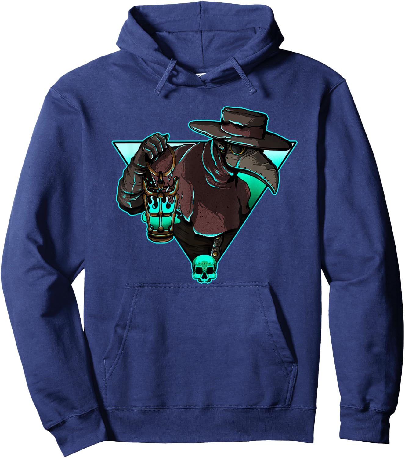 Plague Doctor Medieval Creepy Gothic Raven Steampunk Grunge Hoodie - Hoodie | Navy