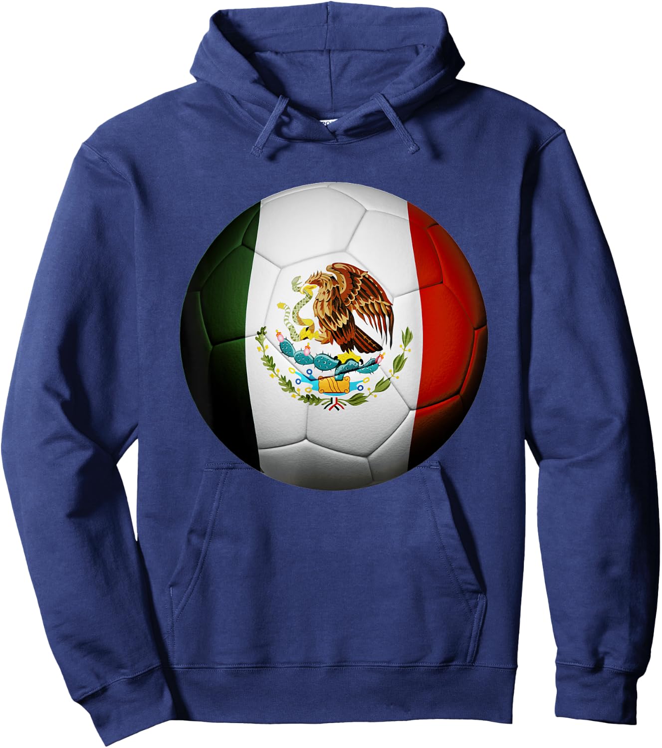 Kids Soccer Ball Mexico Flag Sports Mexico Futbol Boys Girls Hoodie - Hoodie | Navy