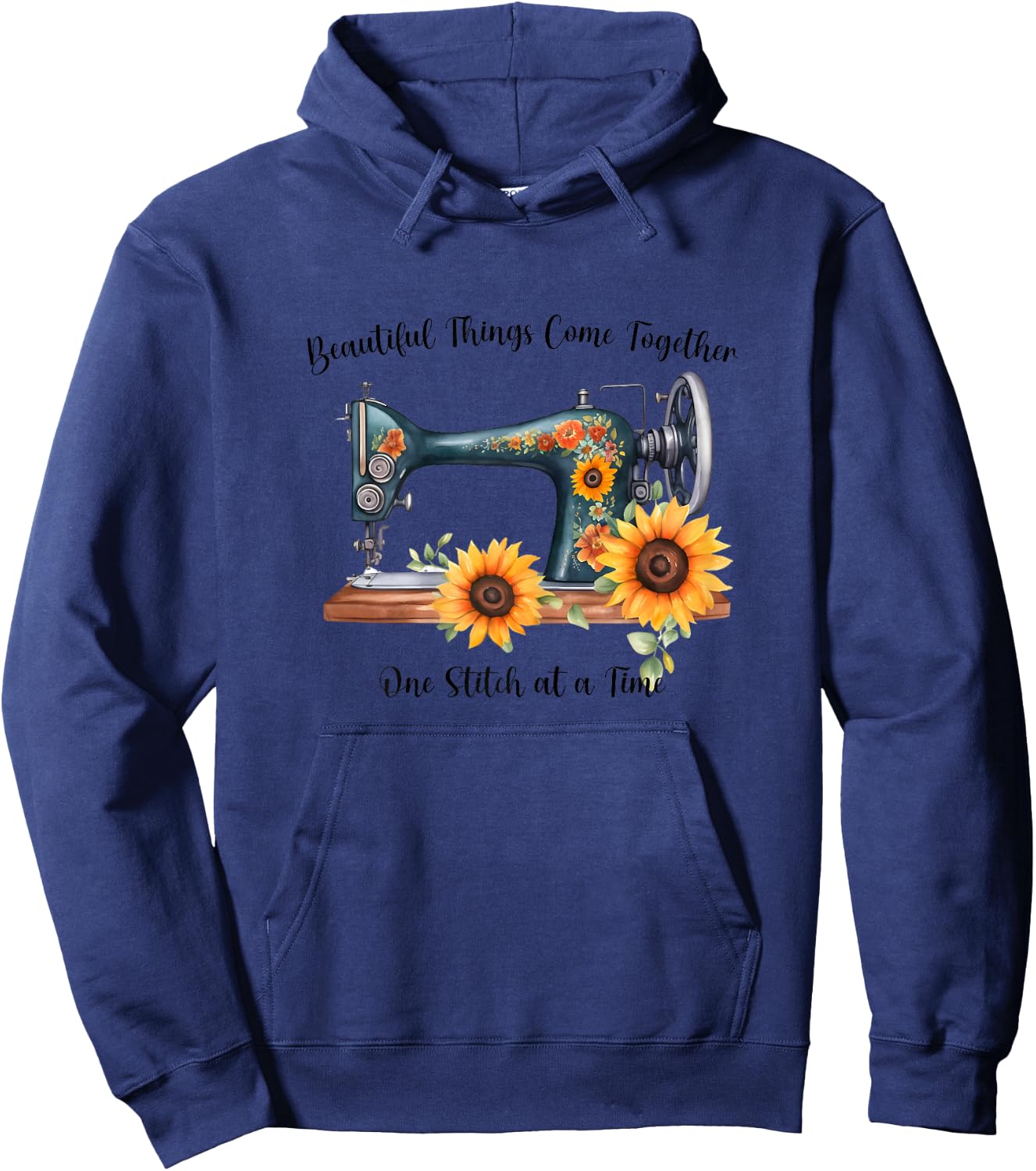 Quilting Yarn Graphic Design Seamstress Sewing Themed Hoodie - Hoodie | Navy