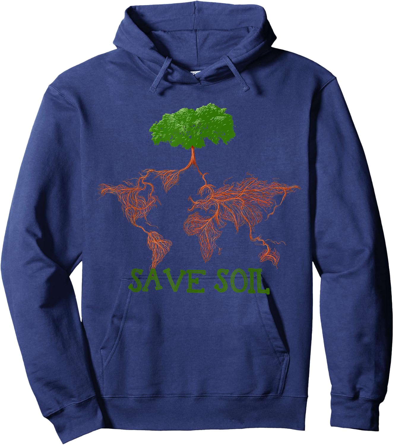 Save Soil Support Sadhguru To Save Our Lives Cute Earth Day Hoodie - Hoodie | Navy