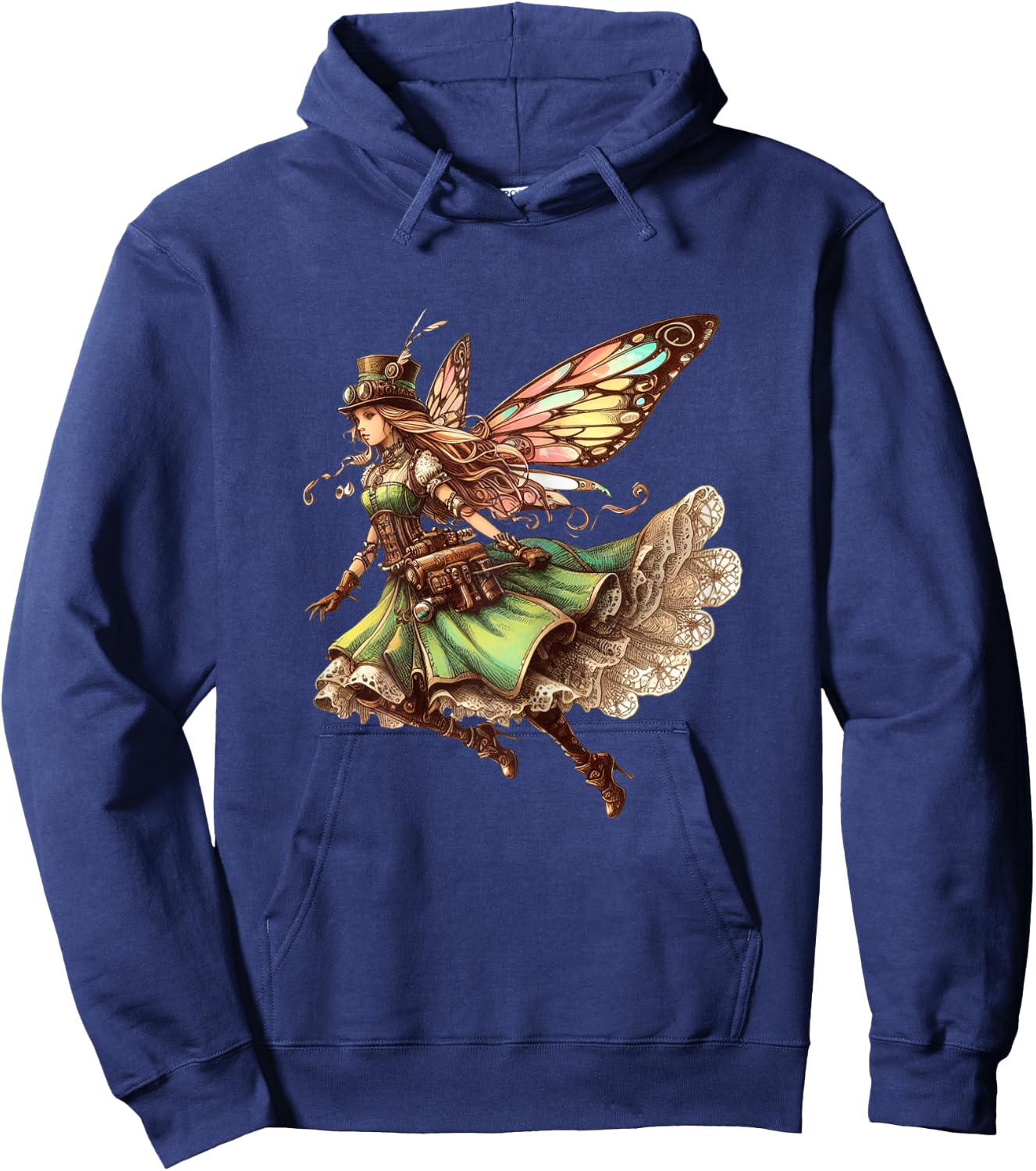 Lovely Steampunk Fairy Hoodie - Hoodie | Navy