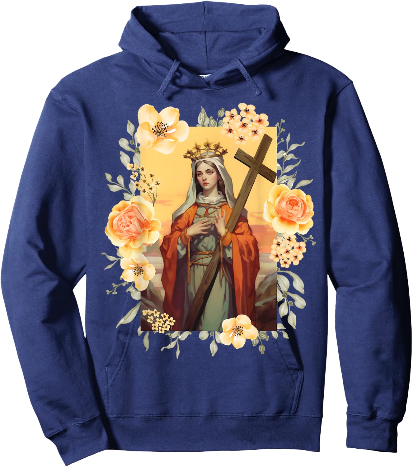 St Helena The True Cross and Church of the Holy Sepulchre Hoodie - Hoodie | Navy