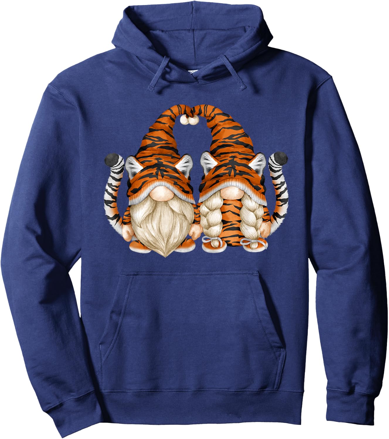 Unique Tiger Gnomes For Gardener Cute Tiger Mom And Dad Hoodie - Hoodie | Navy