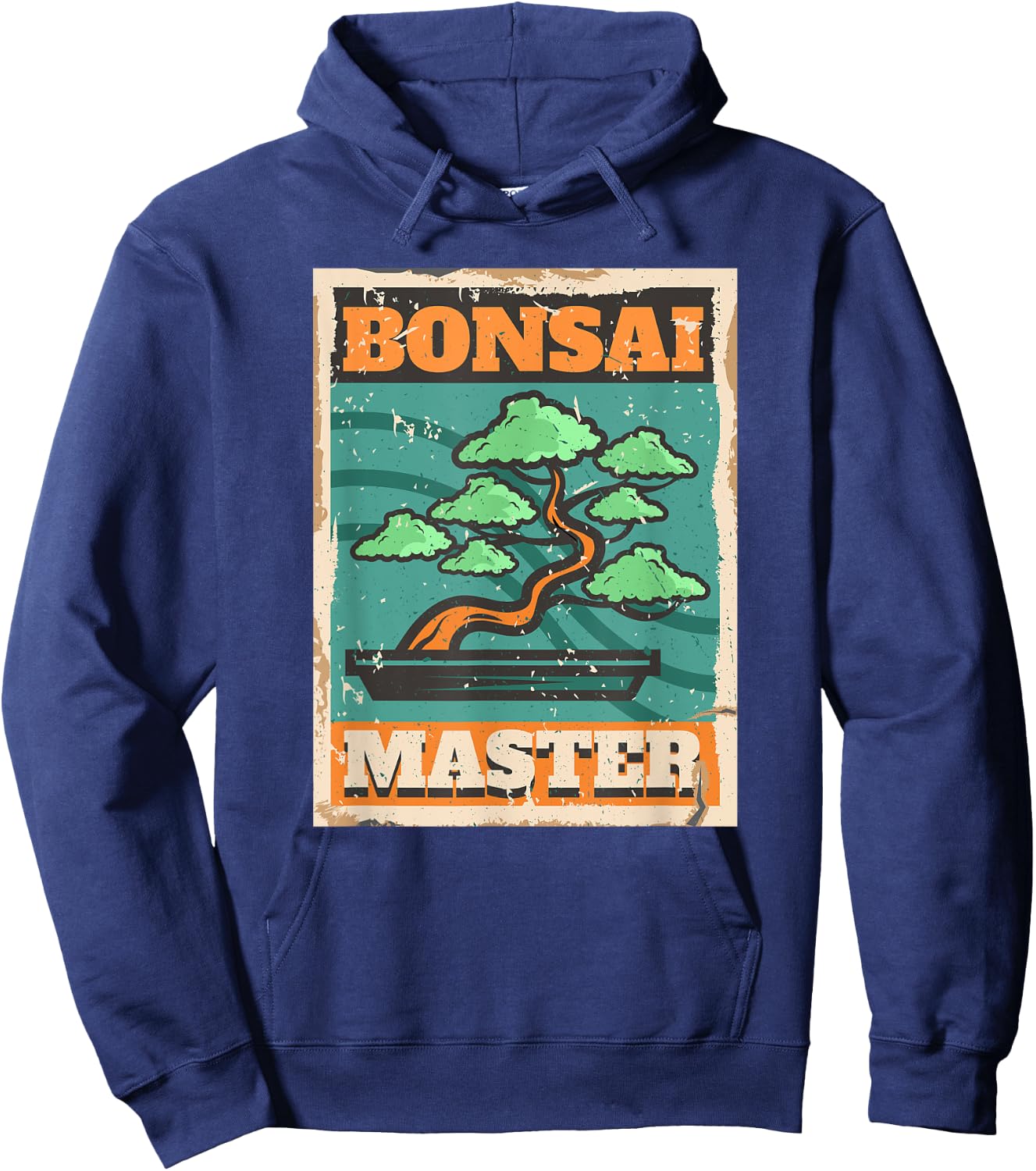 Vintage Bonsai Master Funny Bonzai Tree Lover Men Women Hoodie - Hoodie | Navy