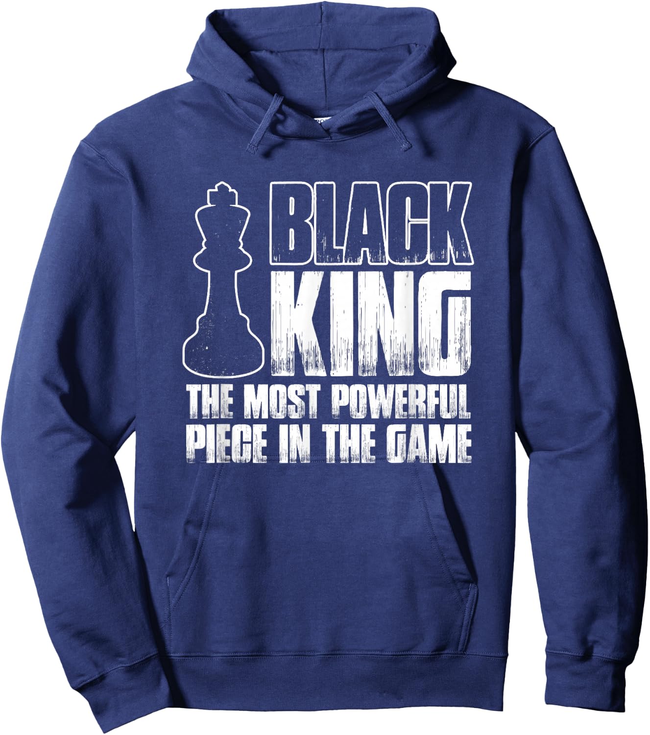 Black King Most Powerful Piece In Game | Chess Master Hoodie - Hoodie | Navy