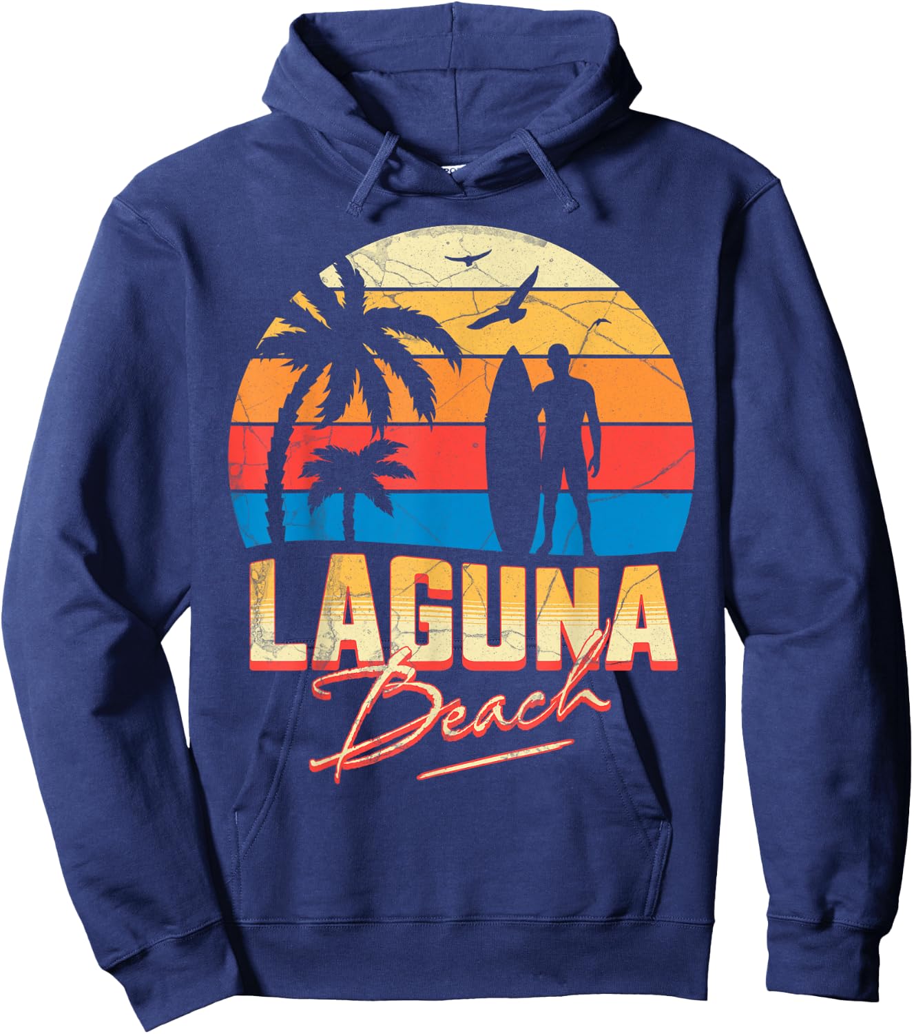 Laguna California Beach Surfing Surf Summer Vacation Men Women Girls Kids Hoodie - Hoodie | Navy