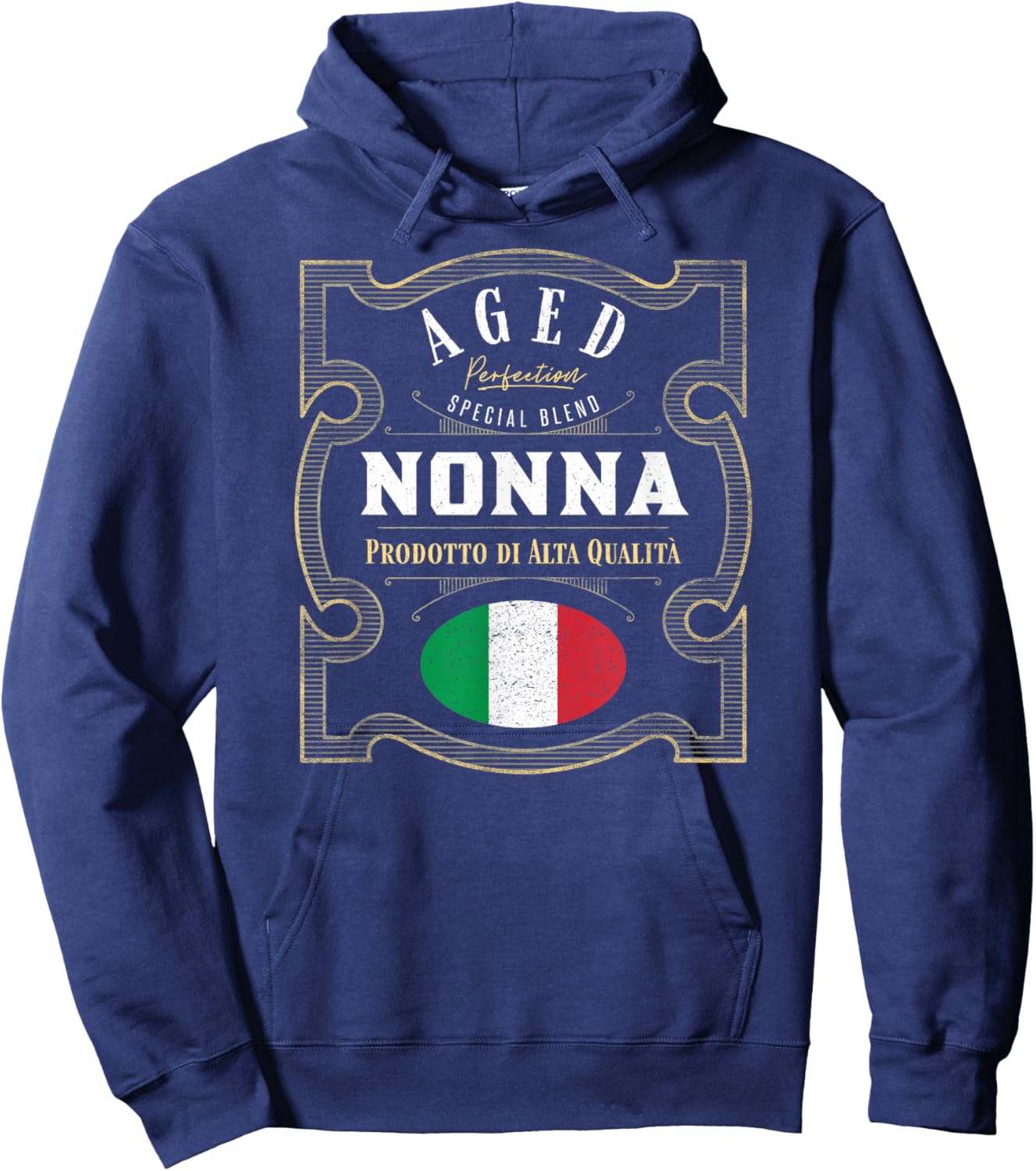 Nonna Aged Perfection – Funny Italian Grandma Hoodie - Hoodie | Navy