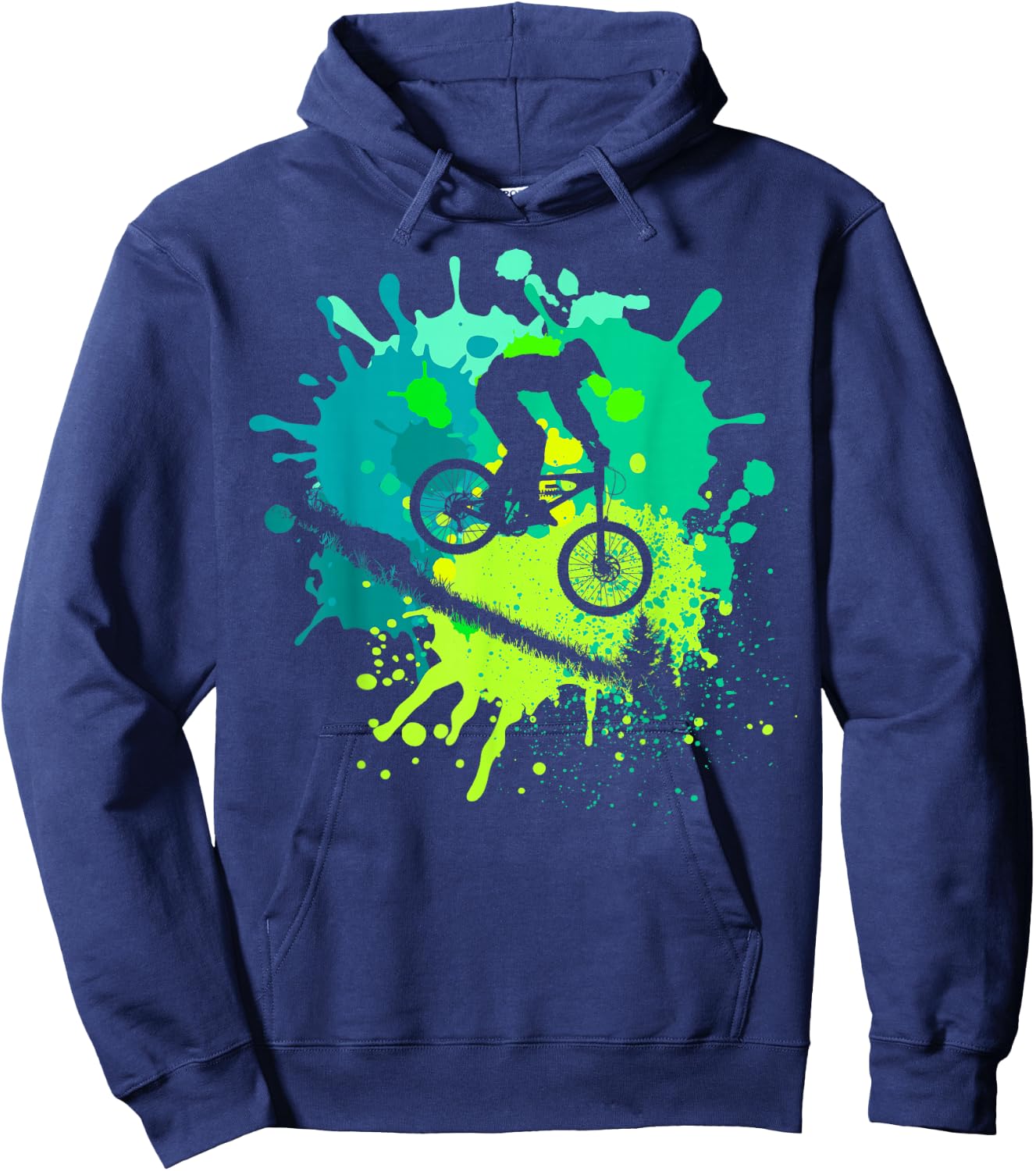 MTB for Mountain Biker | Boys Retro Mountain Bike Hoodie - Hoodie | Navy