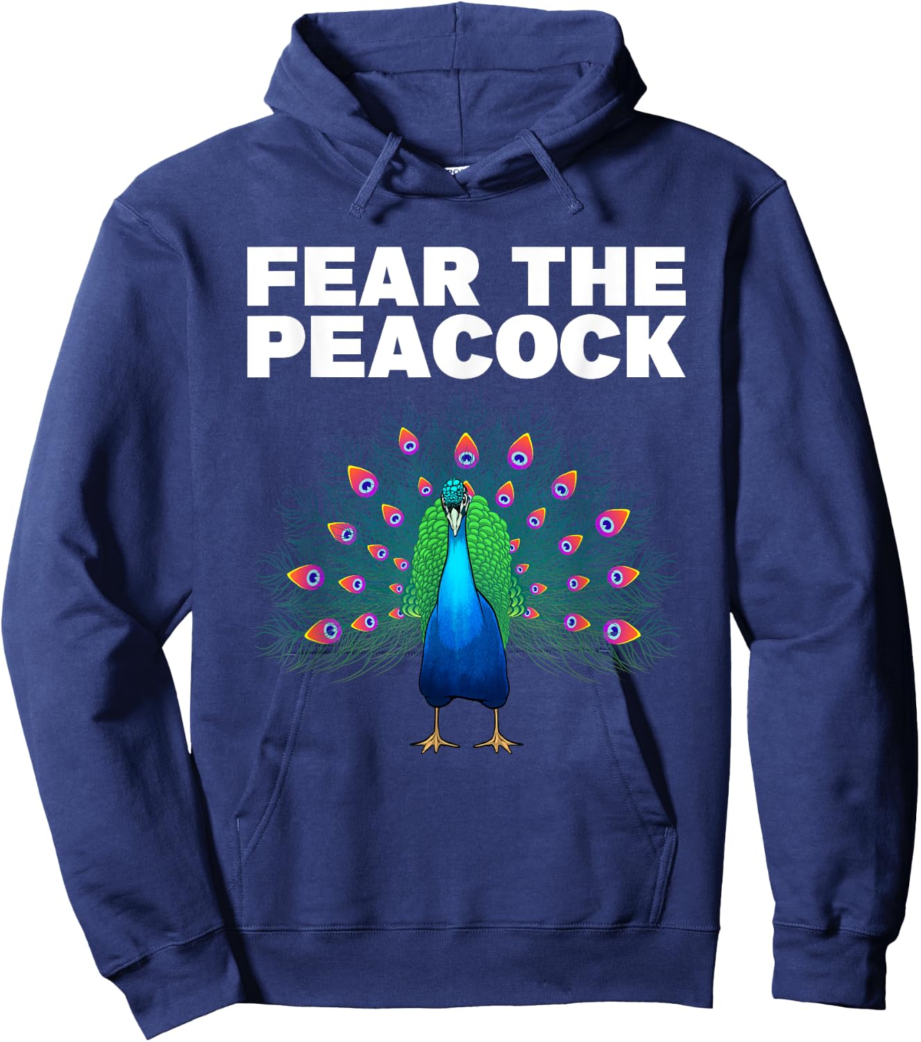 Funny Peacock Art Women Kids Peafowl Peacock Lover Hoodie - Hoodie | Navy