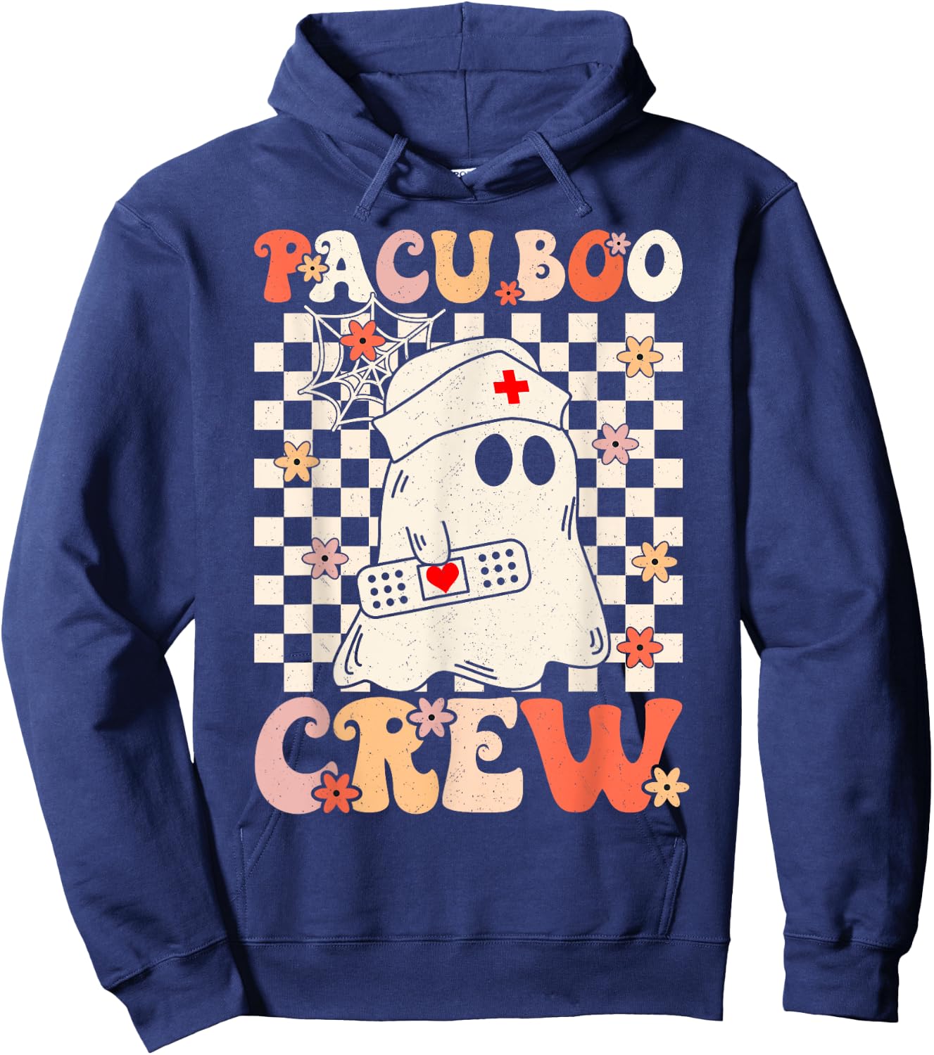 Pacu Boo Crew Ghost Pumpkin For PACU Nurse Halloween Hoodie - Hoodie | Navy