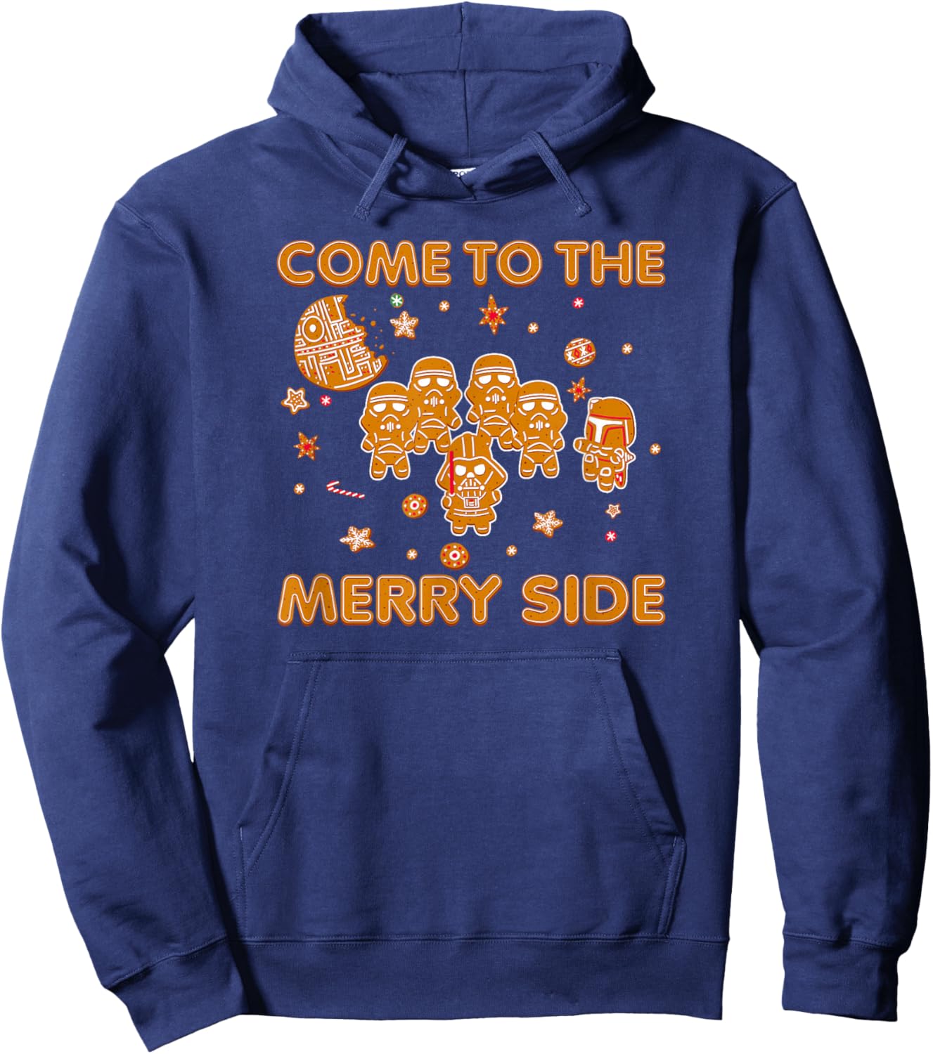 Star Wars Christmas Come To The Merry Side Gingerbread Hoodie - Hoodie | Navy