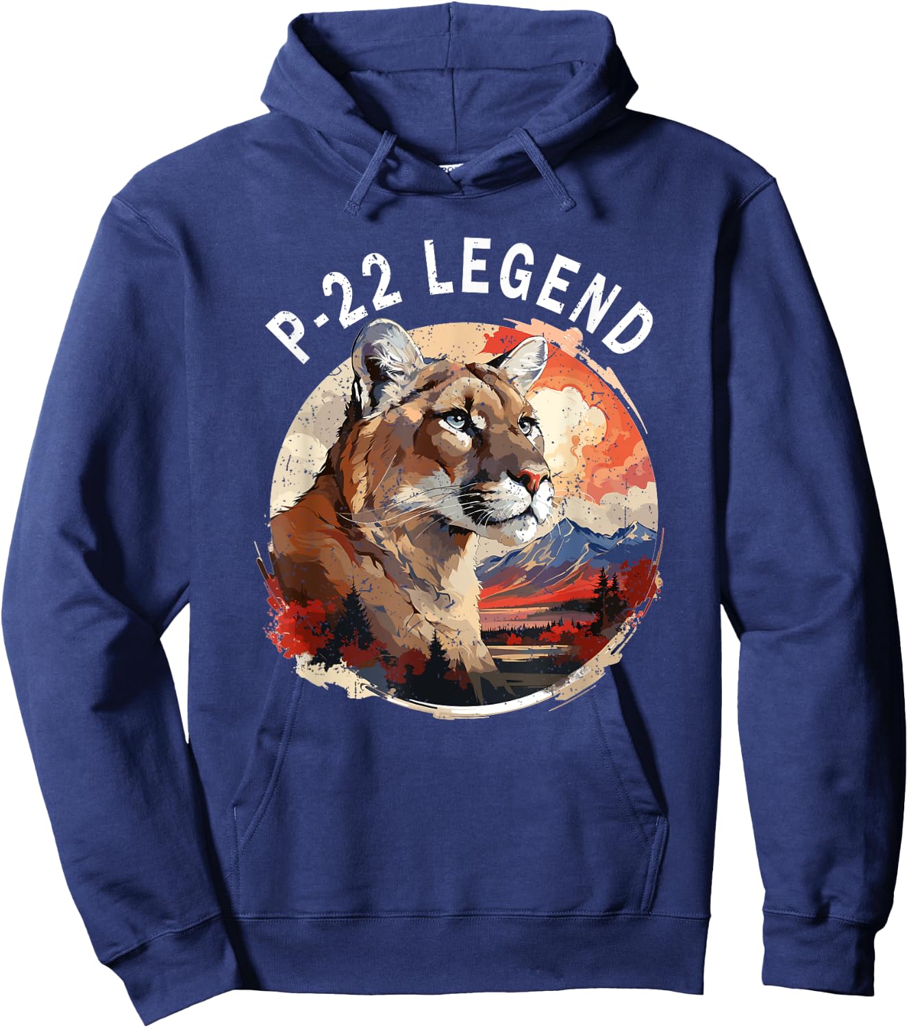 Mountain Lion P22 Legend California Wildlife Never Forget Hoodie - Hoodie | Navy