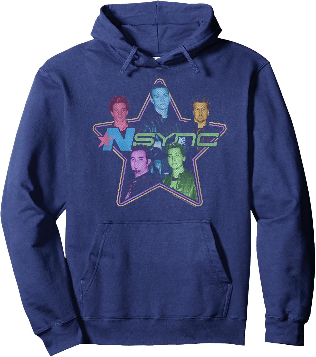 NSYNC Official Retro Neon Logo Hoodie - Hoodie | Navy