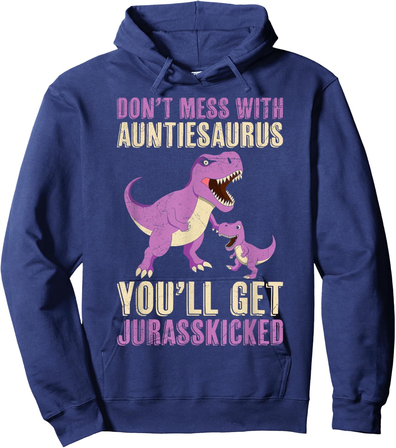 Tantesaurus Mother's Day Aunt Auntiesaurus Rex Dino Hoodie - Hoodie | Navy
