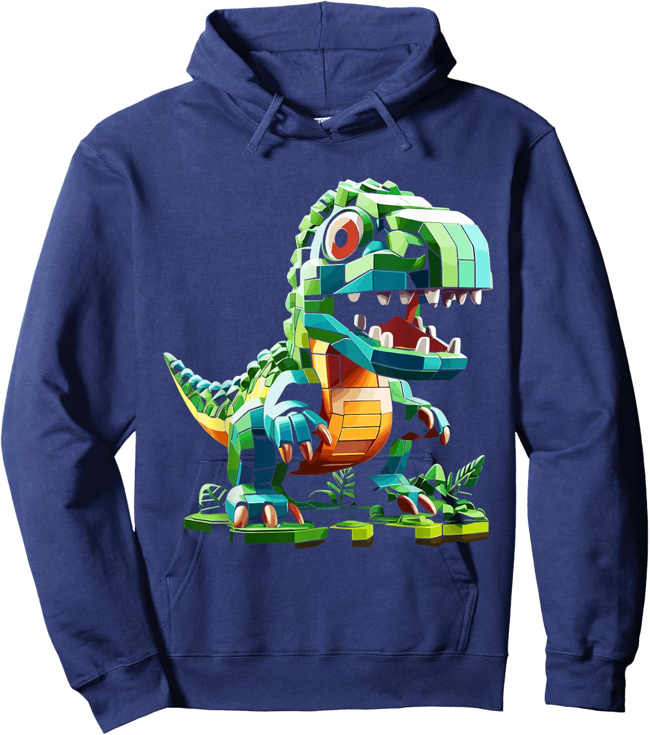 Master Builder Bricks Blocks Play Toys Dinosaur Hoodie - Hoodie | Navy