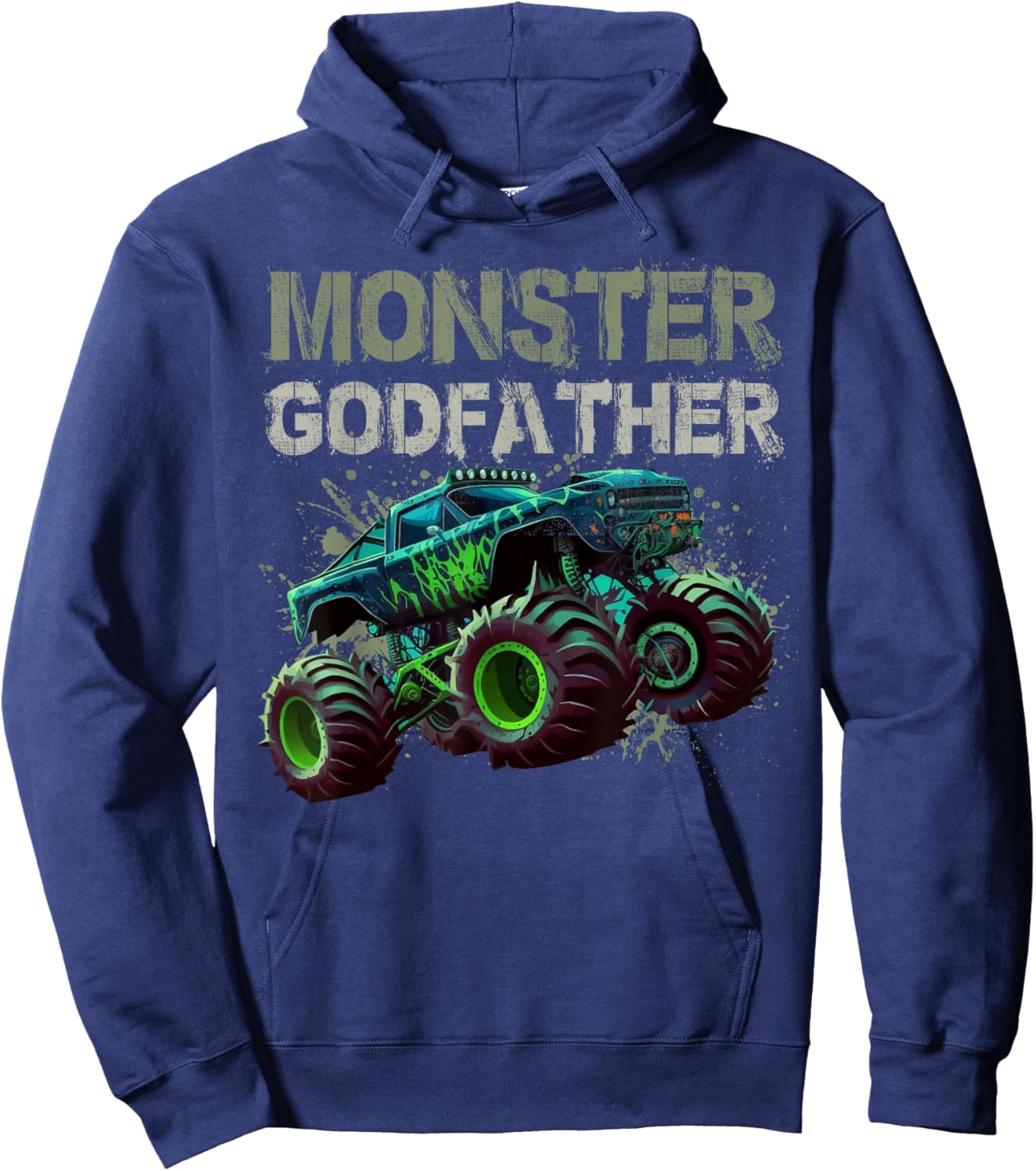 Monster Truck Godfather Family Matching Monster Truck Lovers Hoodie - Hoodie | Navy