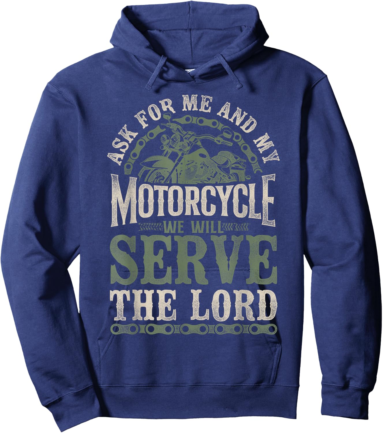 Classic Motorcycle Biker Jesus Faith Christian Biker As For Hoodie - Hoodie | Navy