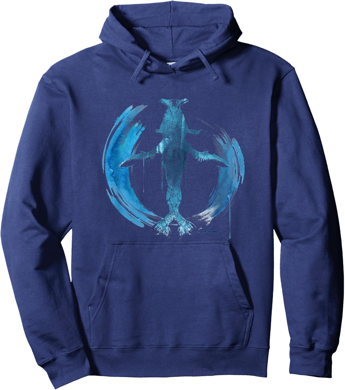 Avatar: The Way of Water Tulkun Tribal Art Circle Hoodie - Hoodie | Navy