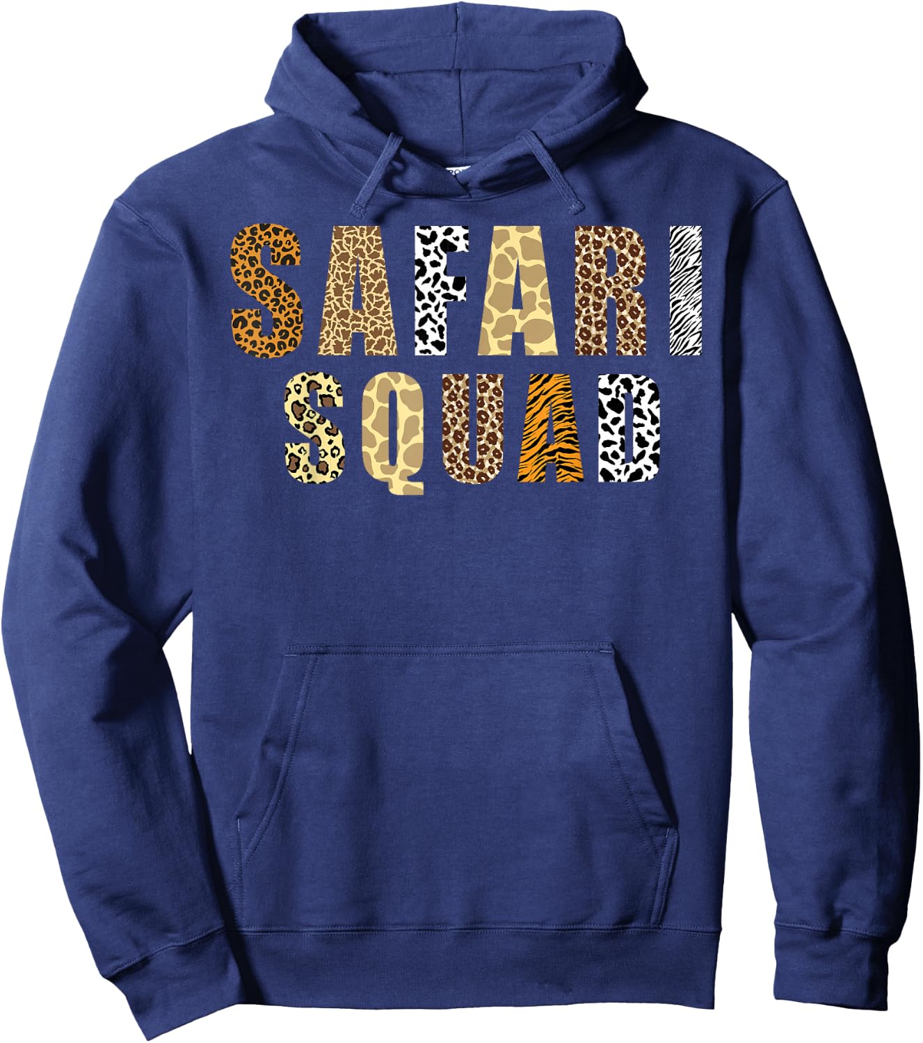 Safari Art Women Zoologist African Print Zoo Safari Hoodie - Hoodie | Navy