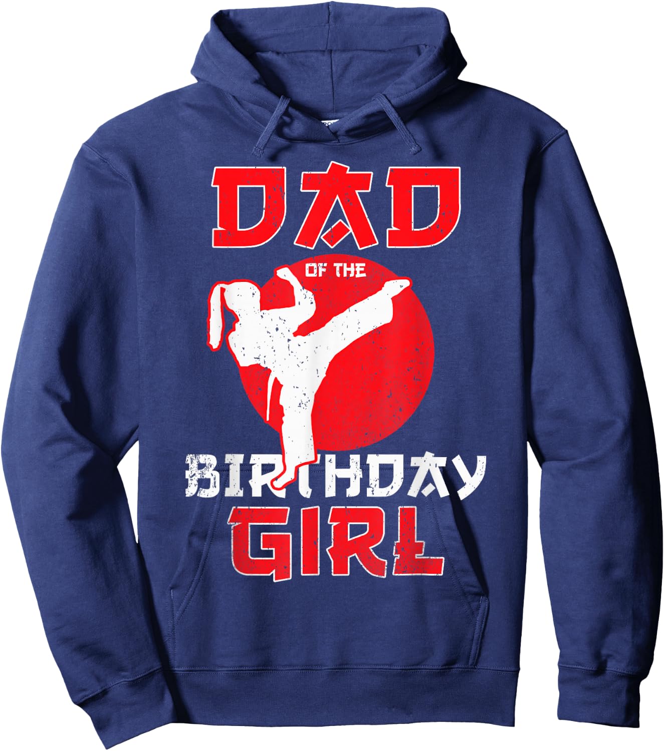 Dad Of The Birthday Karate Taekwondo Girl Martial Arts Hoodie - Hoodie | Navy