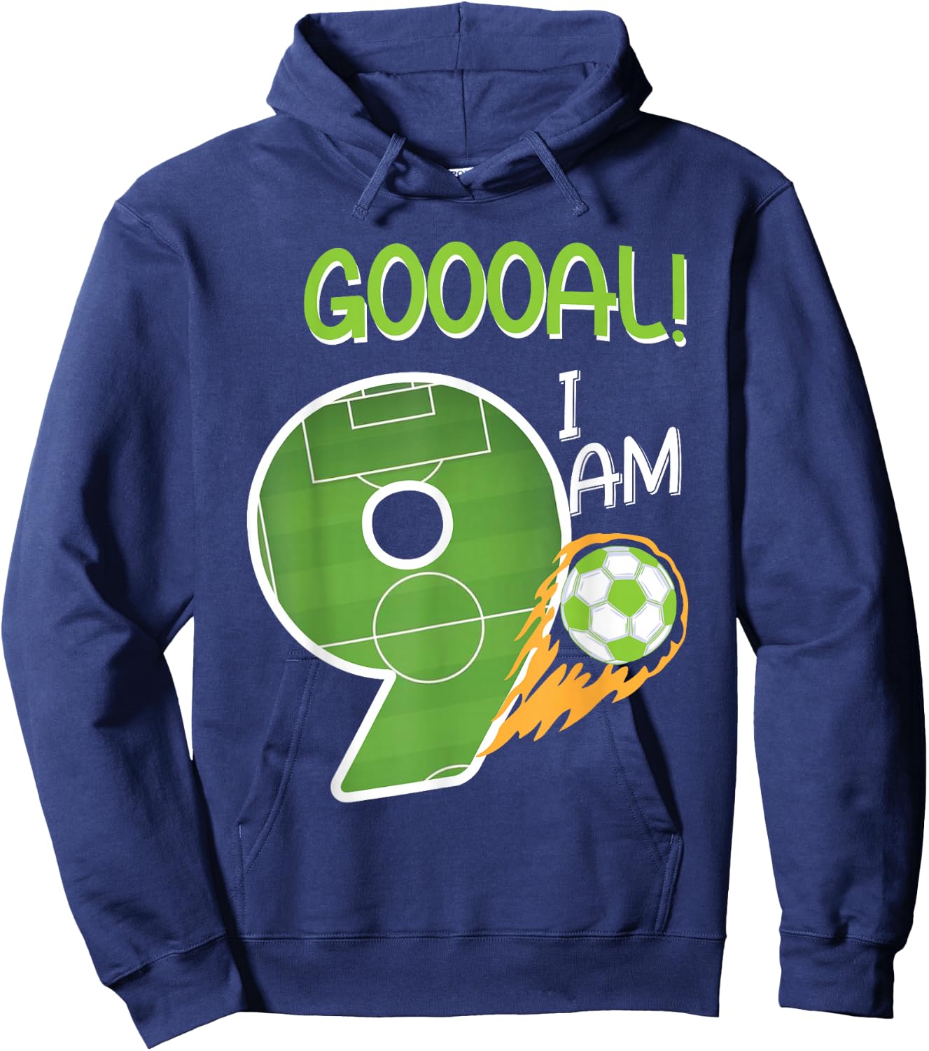 Soccer i'm 9 years old boy birthday Hoodie - Hoodie | Navy