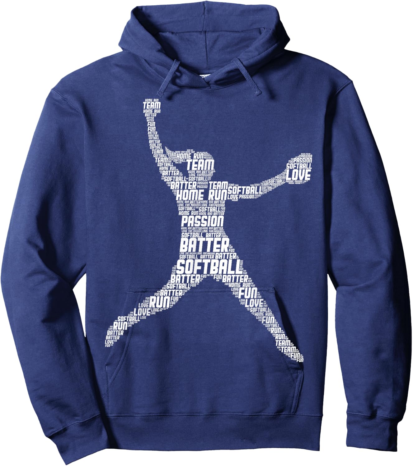 Softball Girls Women Kids Hoodie - Hoodie | Navy