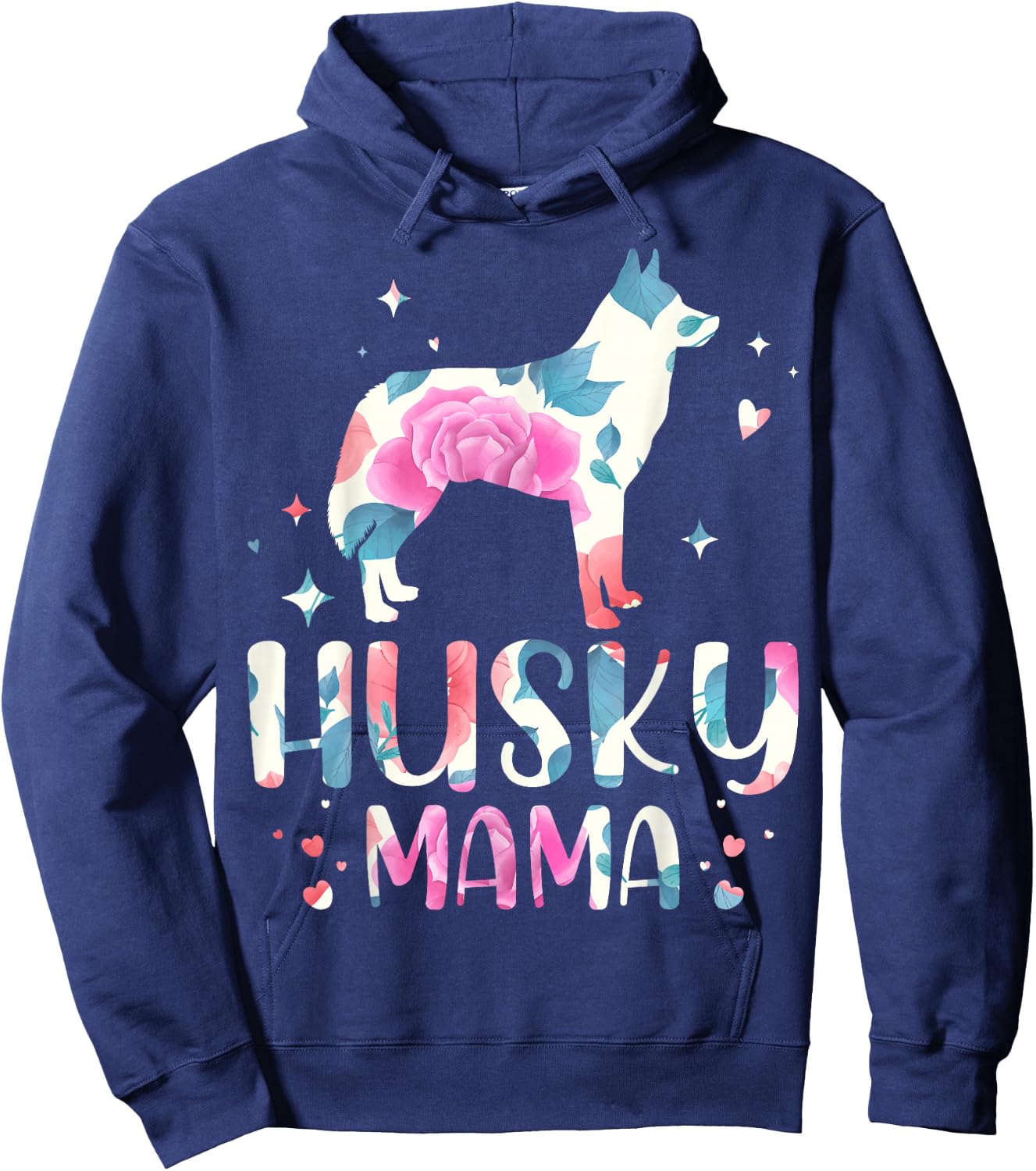 Husky Mama Siberian Husky Dog Lover For Husky Mom Owner Hoodie - Hoodie | Navy