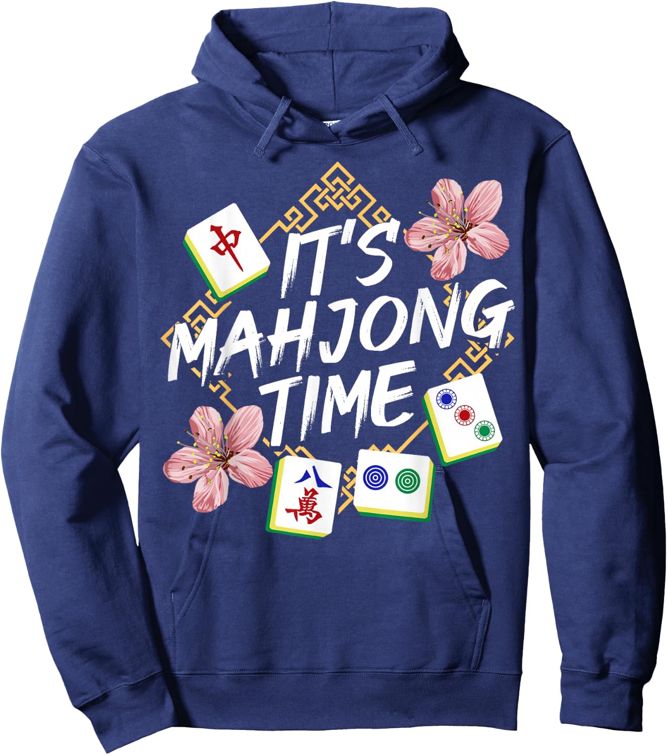Mahjong Chinese Mahjong Player Hoodie - Hoodie | Navy